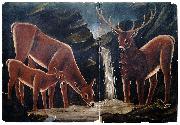 Niko Pirosmanashvili A Family of Deer USA oil painting artist